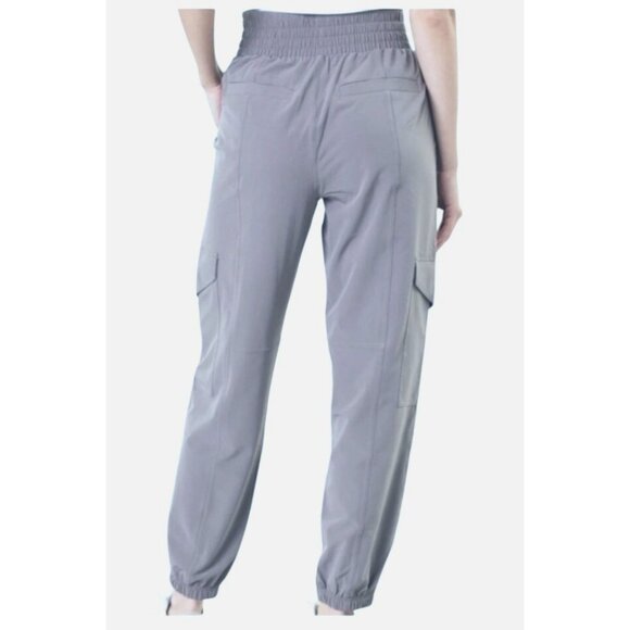 SPANX  Tan Jogger Track Pants High-Rise Elastic  Waist Size Large .Gray/Blue - Picture 2 of 16